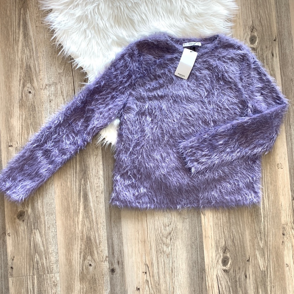 ❄️NWT!!! M A N G O - Faux Fur Knit Sweater❄️